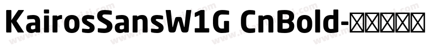 KairosSansW1G CnBold字体转换